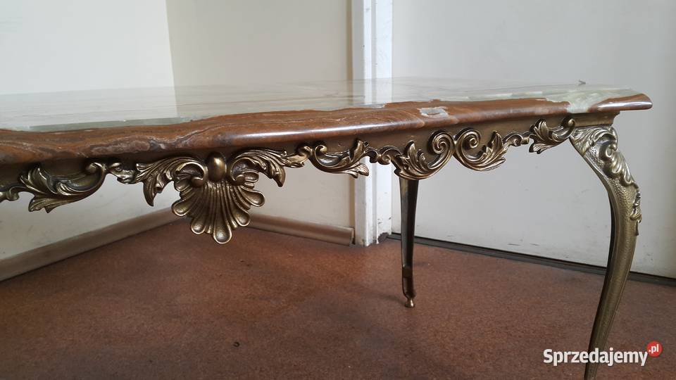 ANTYK STOLIK KAWOWY Z MARMUROWYM BLATEM sprzedam