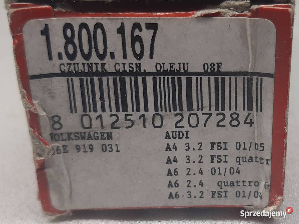 CZUJNIK CIŚNIENIA OLEJU AUDI A4 B7 A6 C6 24 32 Układ elektryczny Mielęcin