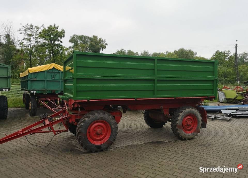 przyczepa rolnicza 8 ton trzystronny wywrot nieuszkodzony Mokra