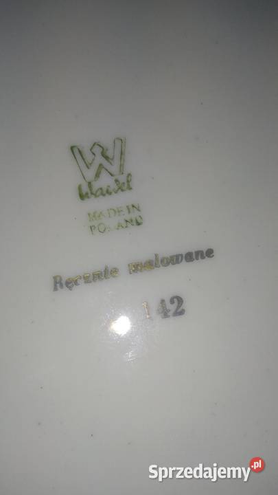 Złoty liść patera do ciasta 27 Porcelana i szkło Stargard