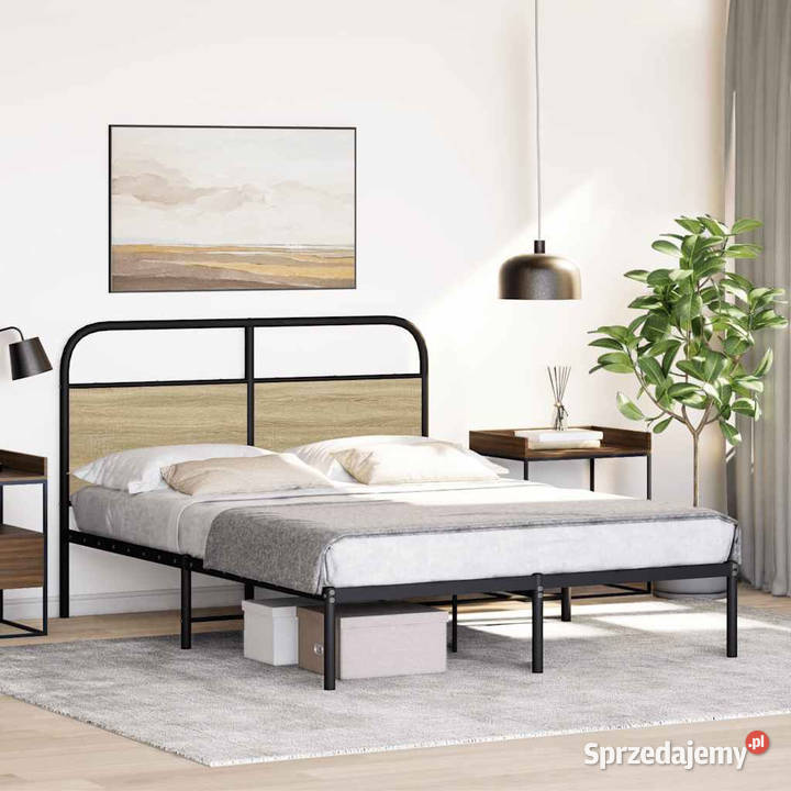 Łóżko bez materaca dąb sonoma 140x200 WM4100259 207cm Warszawa