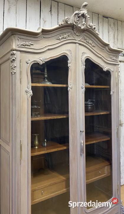 Biblioteka szarość 2drzwiowa LUDWIK XV Francja Poznań