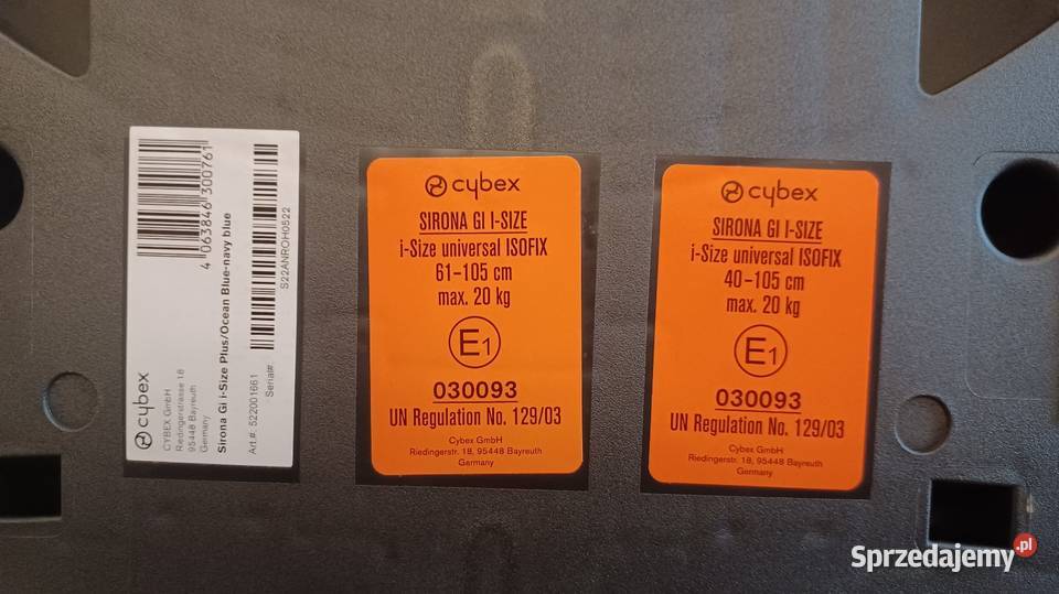 Fotelik samochodowy Cybex Sirona Gi iSize Wrocław