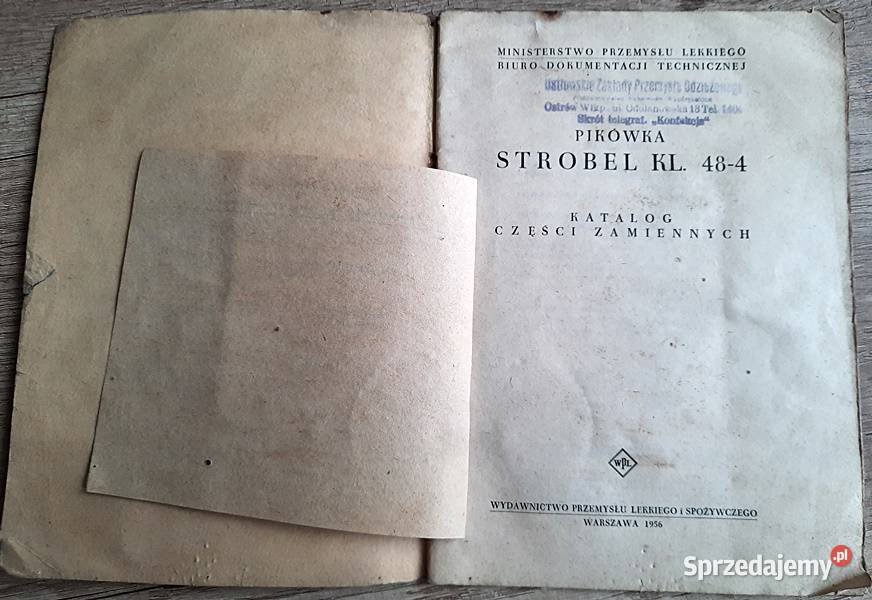 Katalog części zamiennych pikówka Strobel Kl 484 Ostrów Wielkopolski