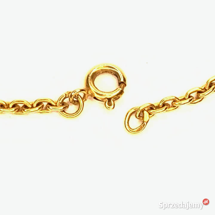 Złoty ŁAŃCUSZEK damski 585 14K OKRĄGŁY ANKIER 51 Naszyjniki Warszawa