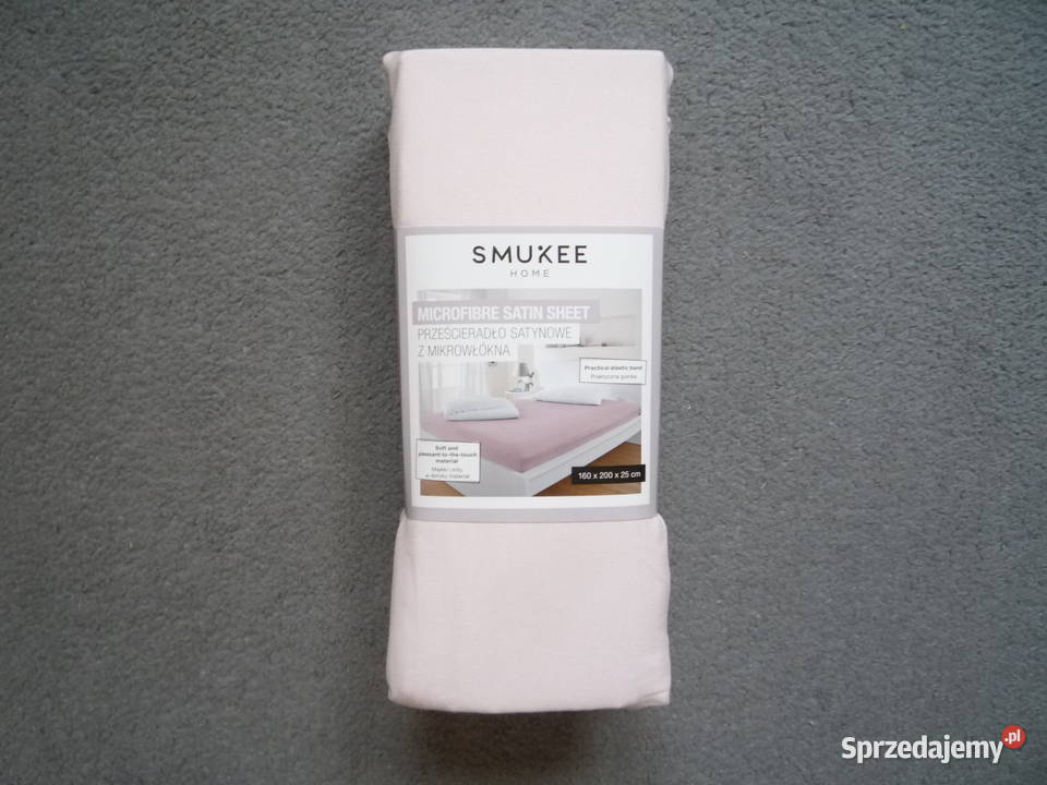 Smukee Nowe Różowe Prześcieradło Satynowe z Szczecin sprzedam