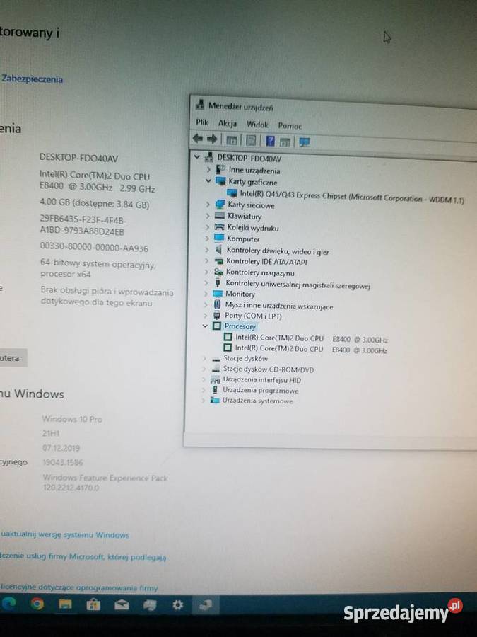 Komputer DELL optiplex 760 E8400 4GB320GB HDD podkarpackie Rymanów