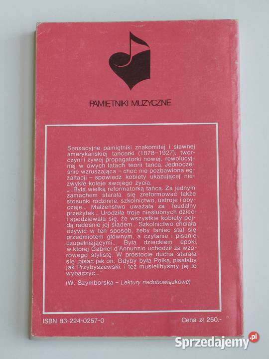 Moje życie Isadora Duncan biografie, wspomnienia Kraków