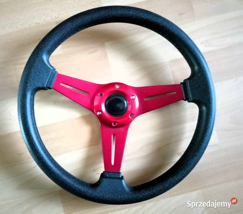 Kierownica czerwona sportowa 350mm Tarnobrzeg