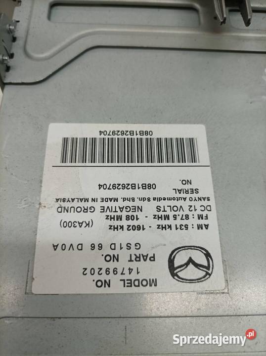 RADIO NAWIGACJA CD GH GS1D66DV0A 14799202 Mazda