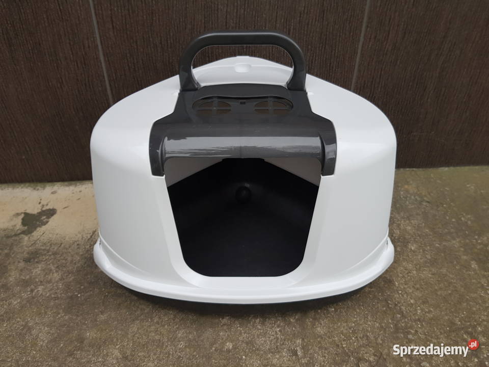 Kuweta kota narożna białoczarna Dla kotów