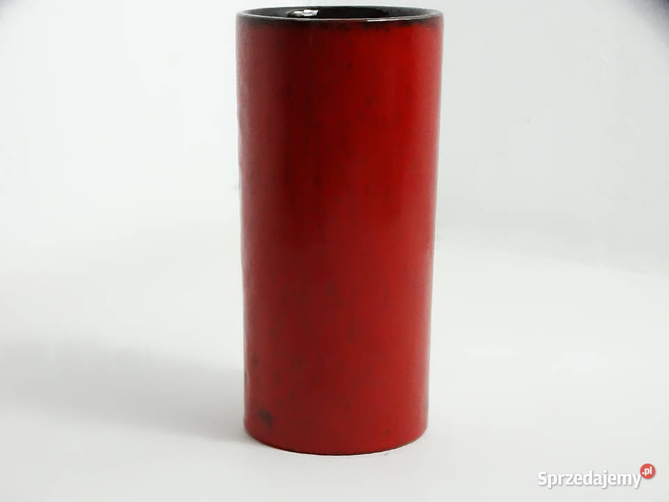 Wazon ceramiczny West Germany WGP 90218 czerwony lubelskie Biłgoraj