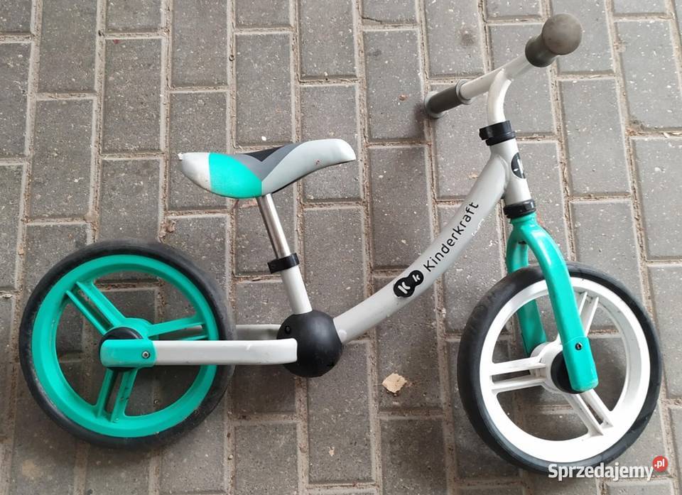 Rowerek biegowy Kinderkraft zielony biały szary Lublin sprzedam