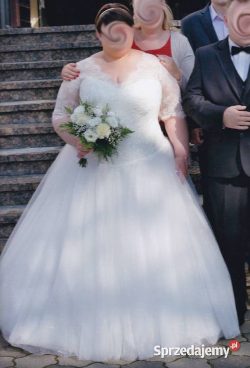Suknia ślubna duży rozmiar biały mazowieckie Warszawa