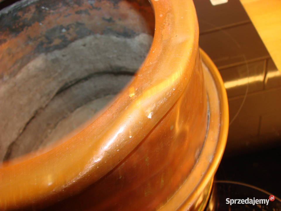 stary miedziany podwójny garnek pomorskie Pruszcz Gdański