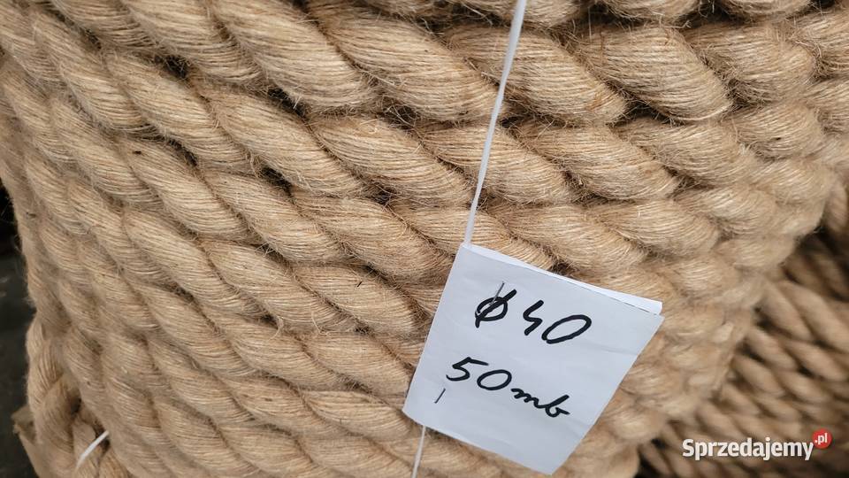 Lina jutowa 40 mm sznur jutowy Naturalna juta Grudziądz