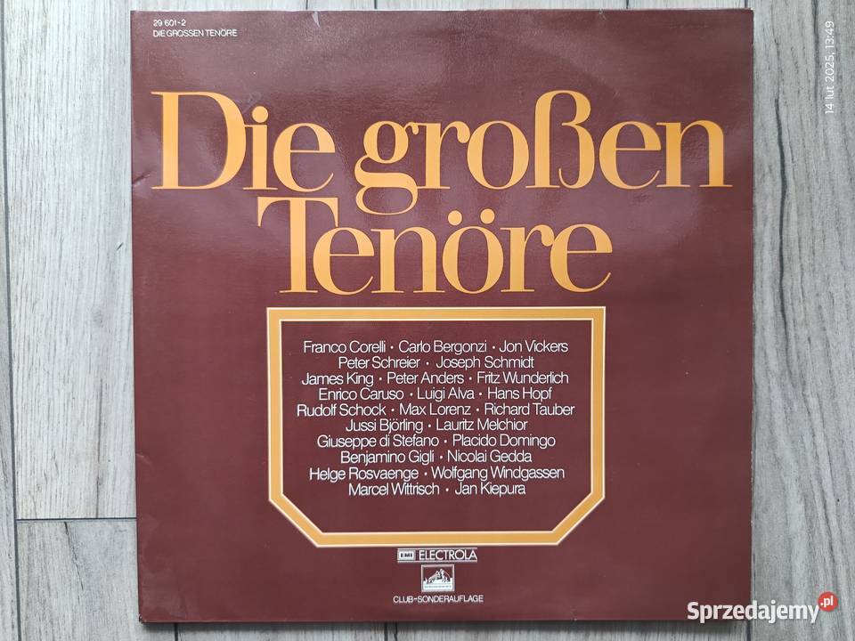 2 płytowy album winylowy Wielcy tenorzy Wronki sprzedam