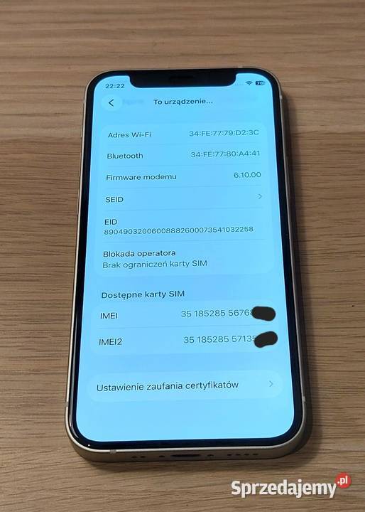 iPhone 12 mini 128GB 83 Biały Warszawa