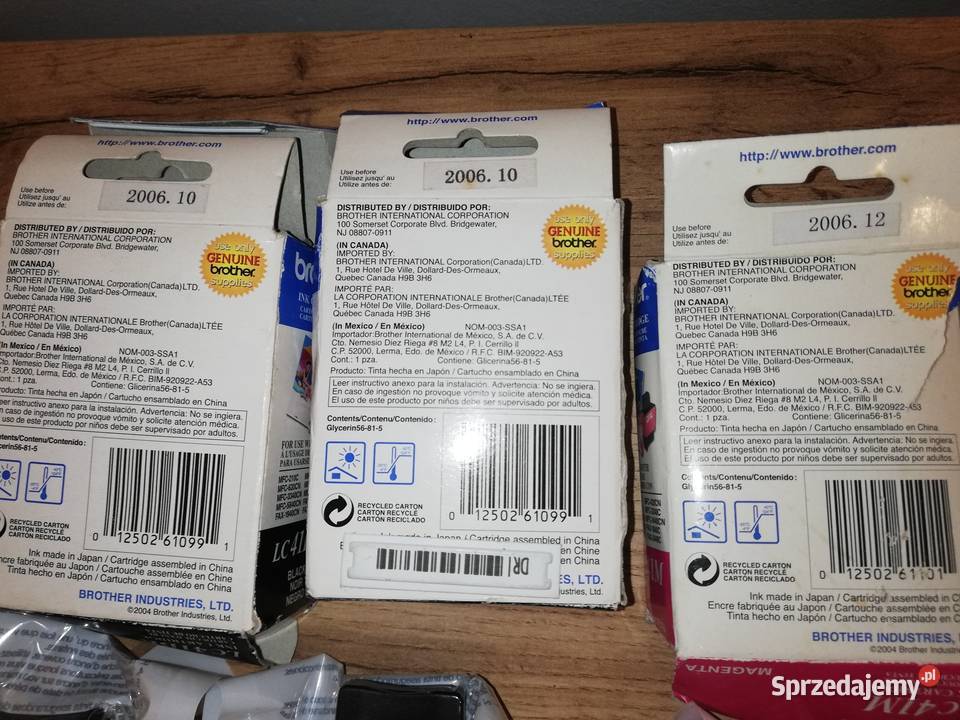 Tusze Brother do drukarek 5 sztuk Tanio mazowieckie Warszawa