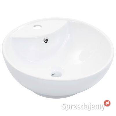 vidaXL Umywalka z przelewem 465 x 18 ceramiczna Warszawa