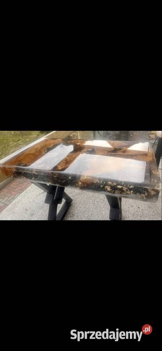 Designerski stolik z korzenia oliwnego żywica Lublin