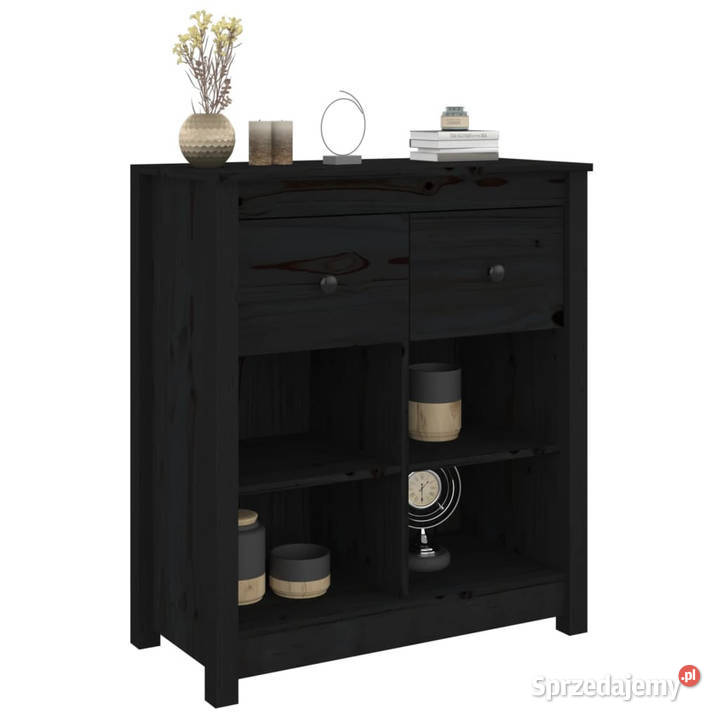 Szafka czarna 70x35x80 lite drewno sosnowe Warszawa