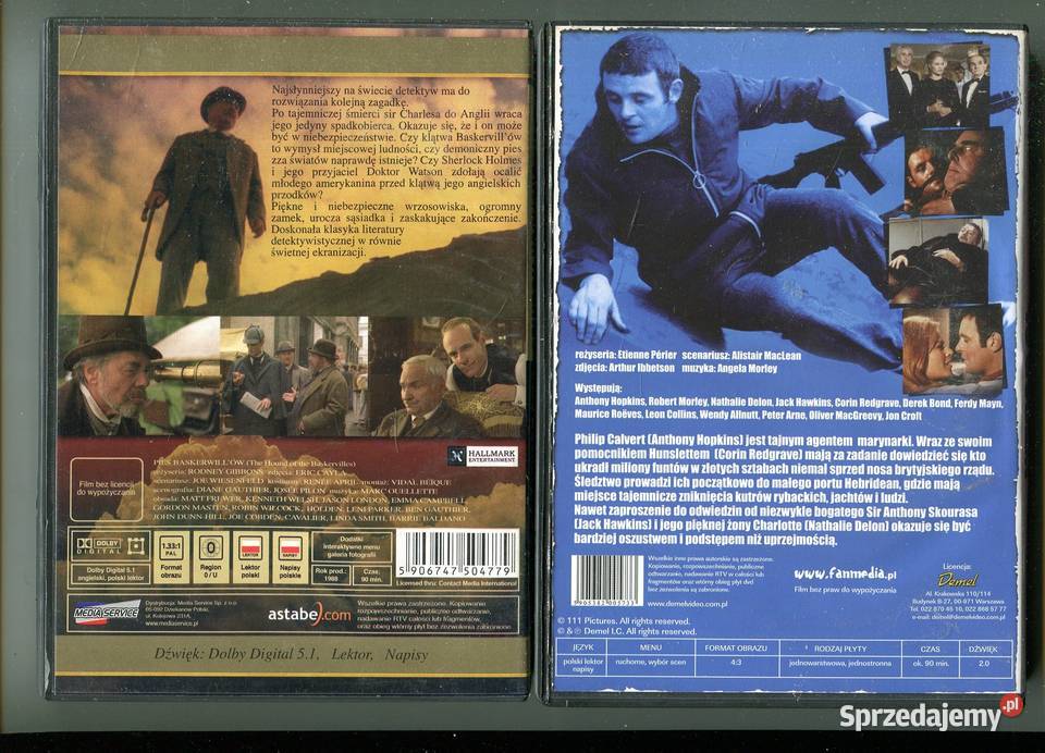 48 godzin Hopkins Pies Baskervillów 2 filmy DVD