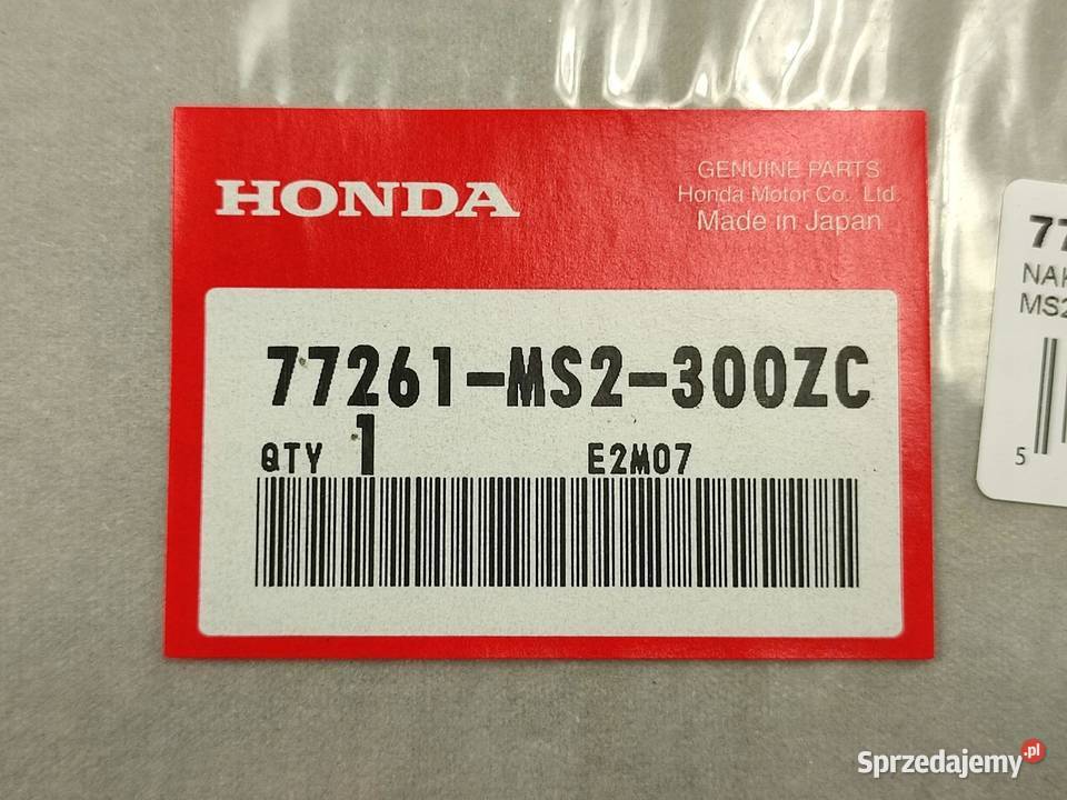 NAKLEJKA PASEK PR ZADUPEK HONDA CBR1000F 1989 Emblematy sprzedam