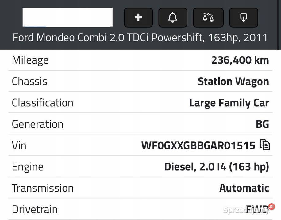 SILNIK TXBA Ford Mondeo IV MK4 20 TDCI 163 Chełm