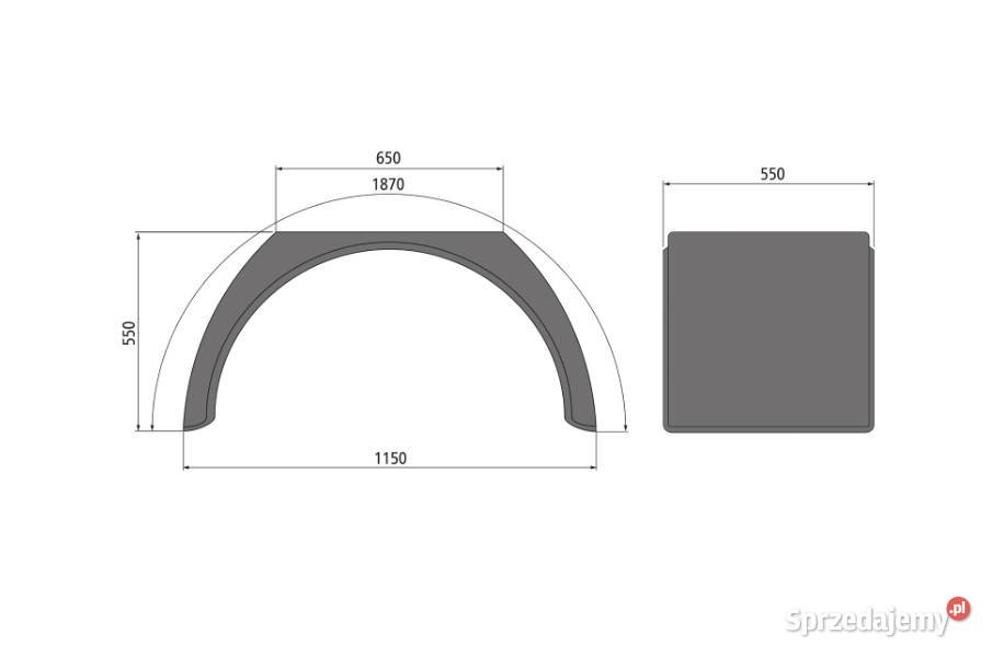 Błotnik 12 PD HM 5519K 550x1150 H550mm Pozostałe