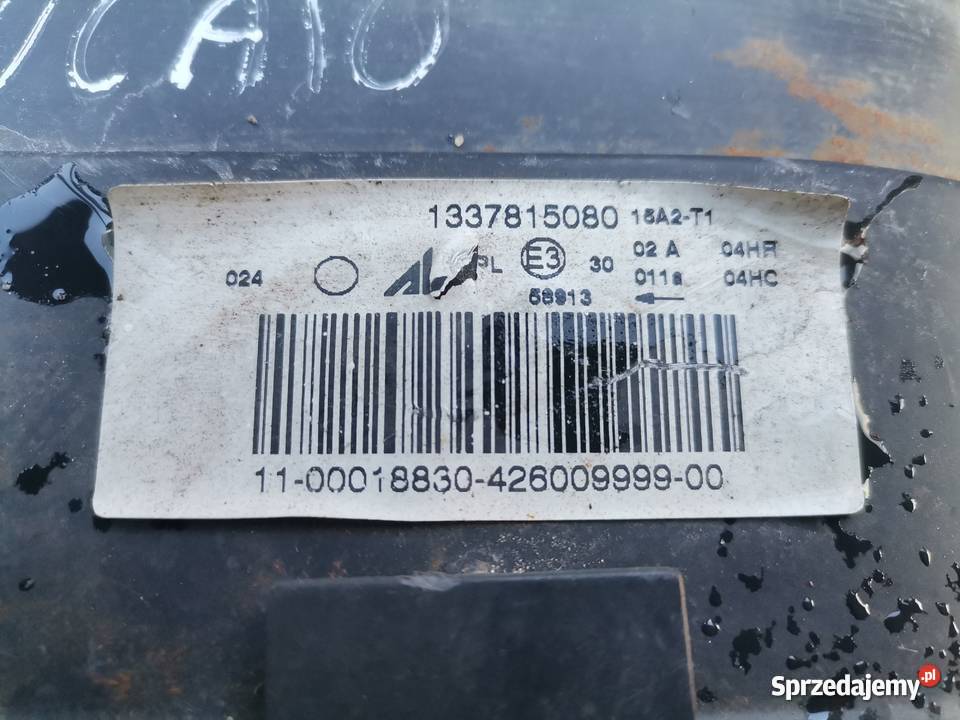 Lampa Prawa Przód Fiat Ducato II Wisznice