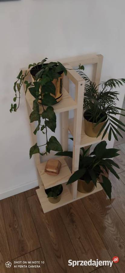 Kwietnik drewniany stojak na kwiaty Zduńska Wola