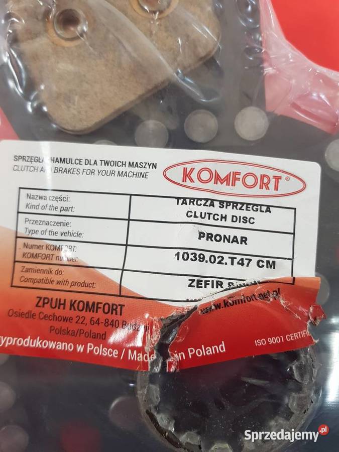 Tarcza sprzęgła PRONAR Sprzęgła lubuskie