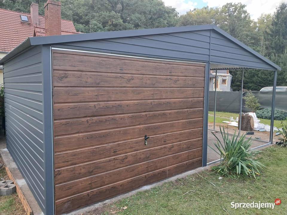 Garaż blaszany wiata Wzmocniony PROFILAMI Konstantynów Łódzki