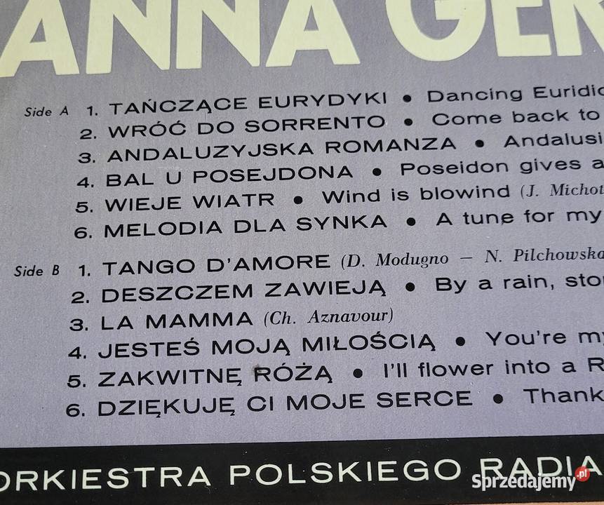 Anna German Tańczące Eurydyki płyta z roku 1966 Chełmno