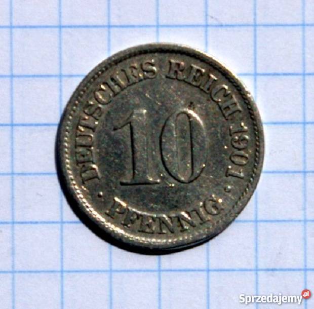 10 PFENNIG 10 FENIGÓW 1901 A NIEMCY