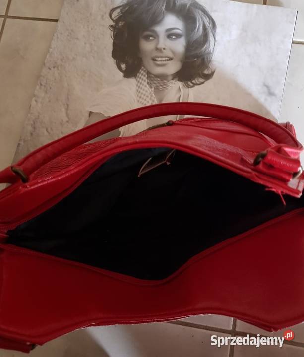 Torebka na ramię shopper do ręki modna czerwona Kielce