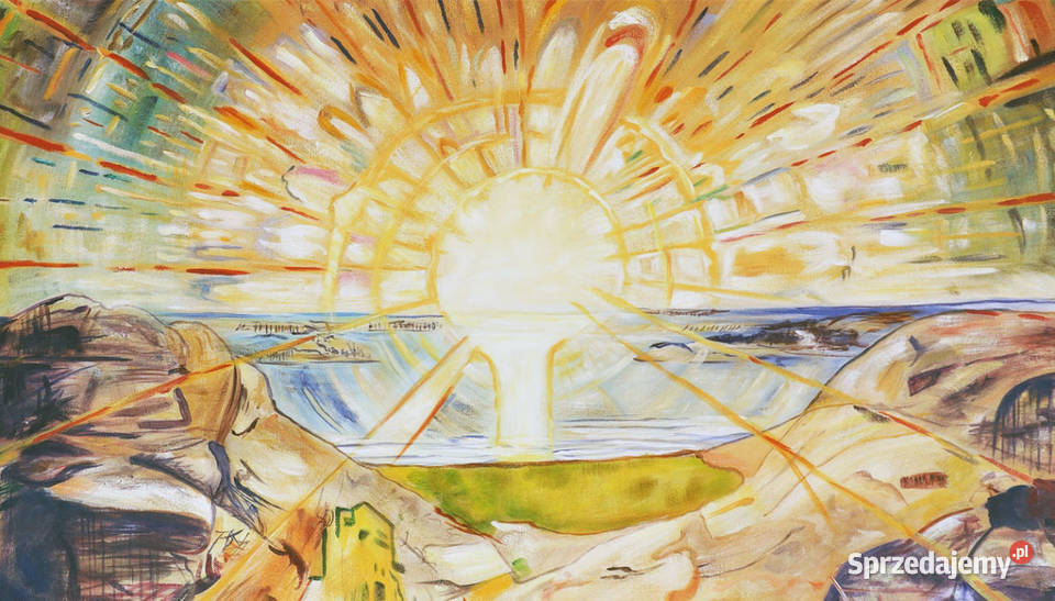 Obraz namalowany Słońce Edvard Munch Abstrakcja Gdańsk