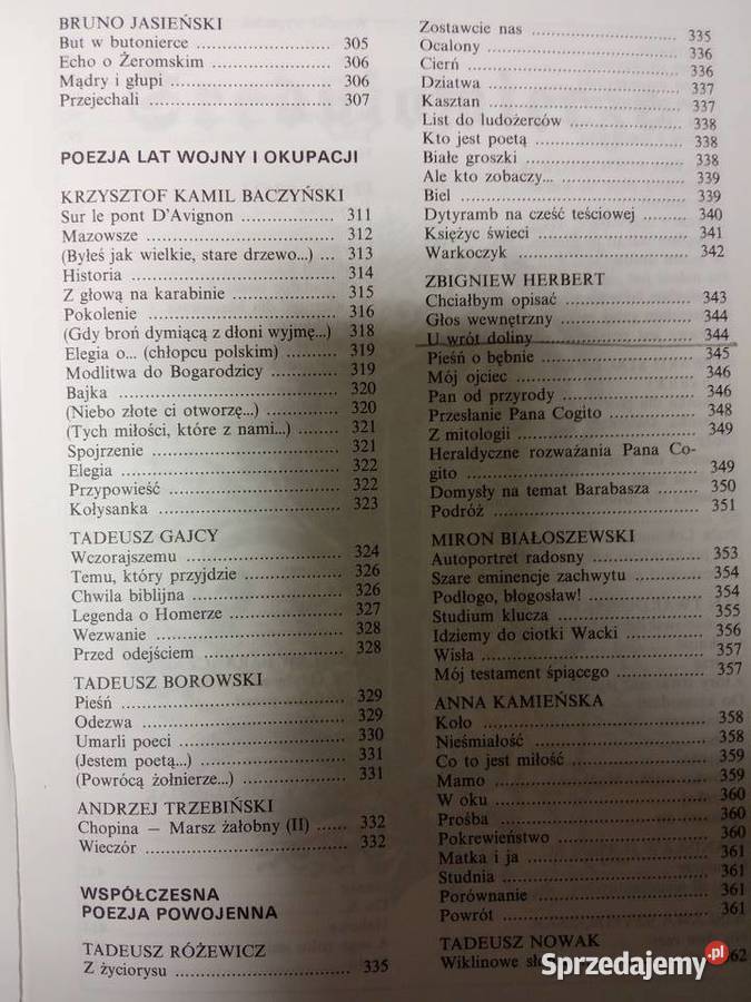 Antologia poezji polskiej antykwariat księgarnia mazowieckie Warszawa
