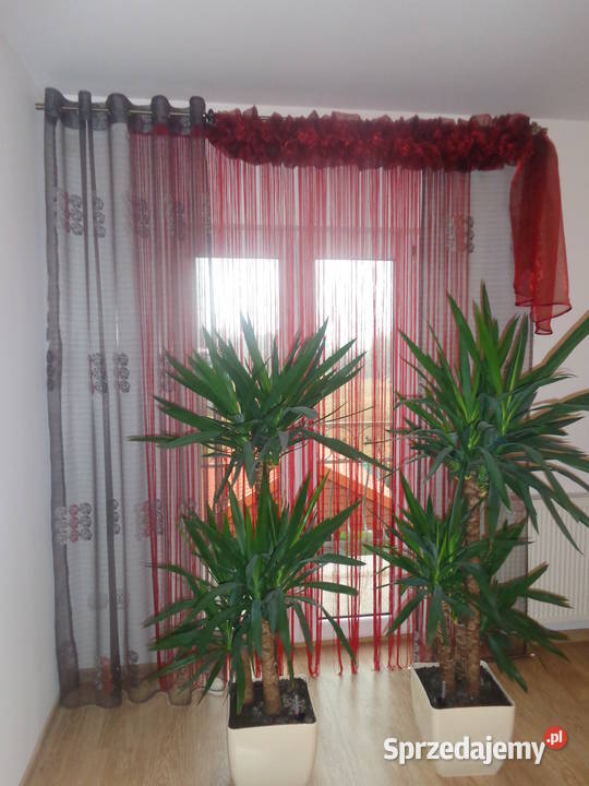 Zasłona z panelem dekoracyjnym szara Olkusz