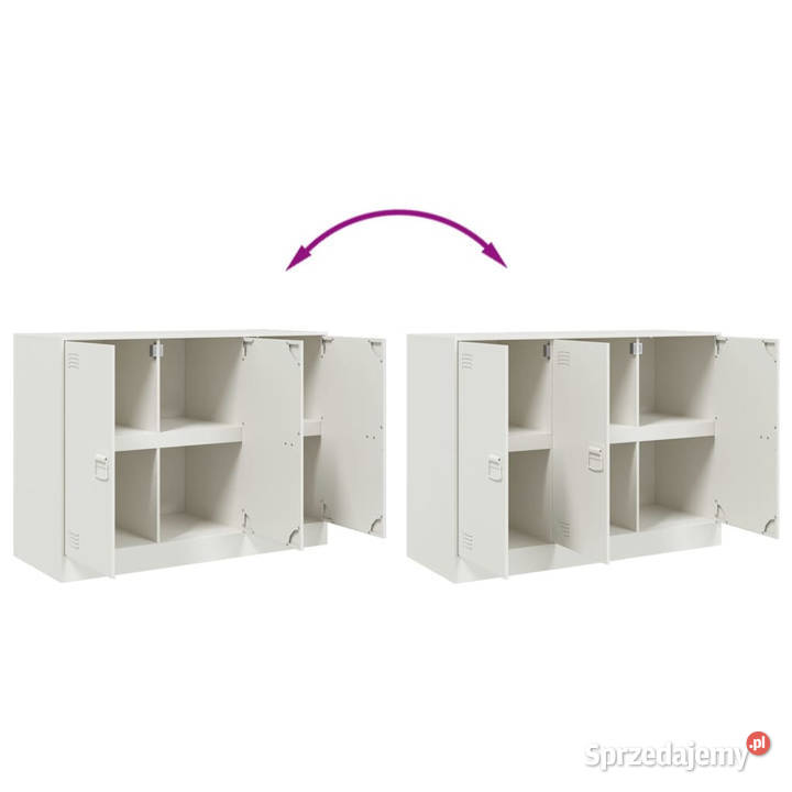 Szafka biała 99x39x73 stal WM841726 Warszawa
