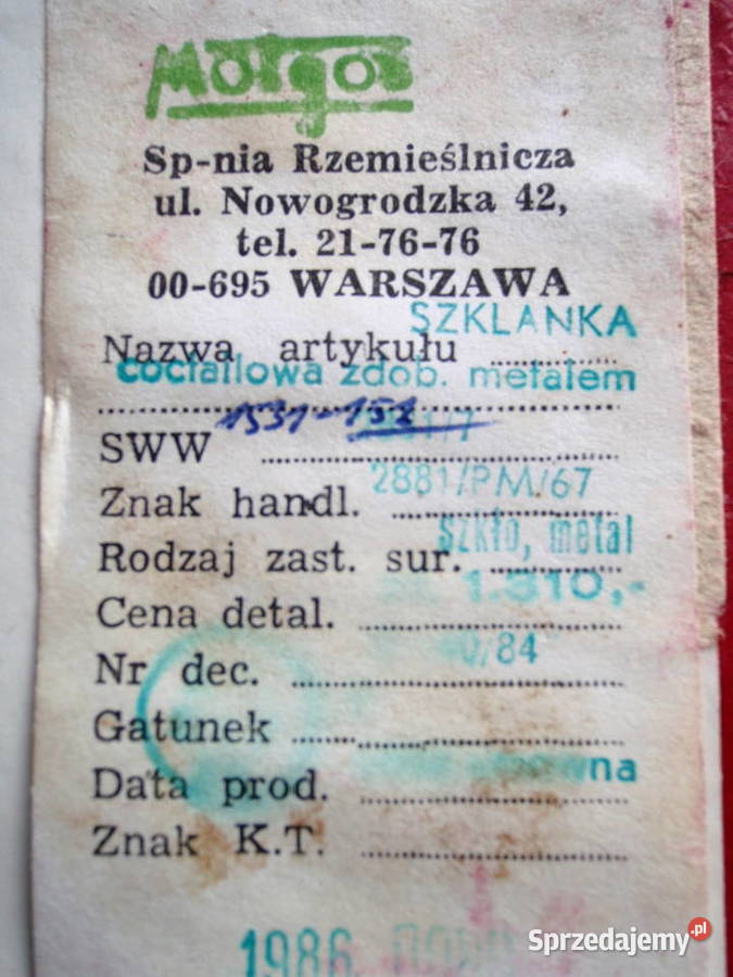 PRL jubil kolekcjwydanie szklanek spoldz Motgos małopolskie Kraków sprzedam