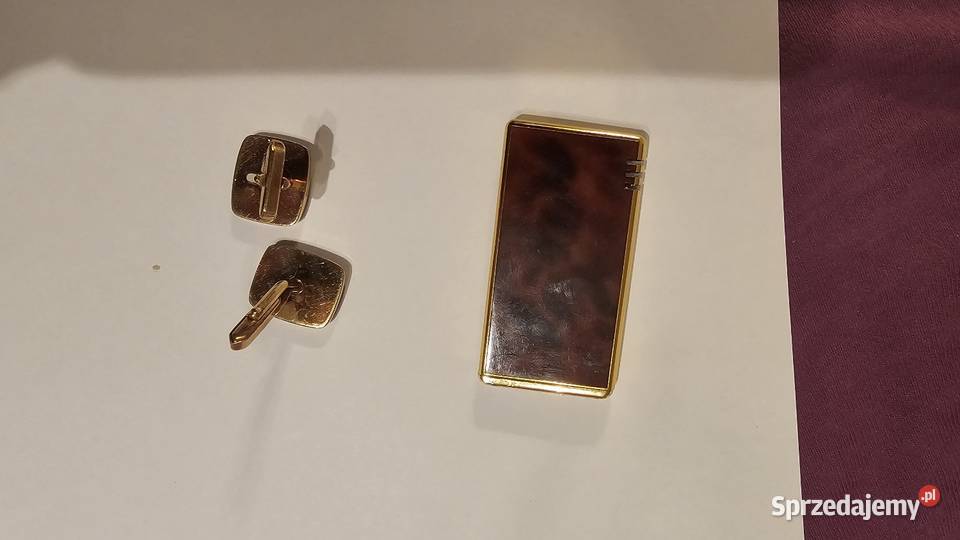 Zapalniczka i spinki do mankietów podlaskie Augustów sprzedam