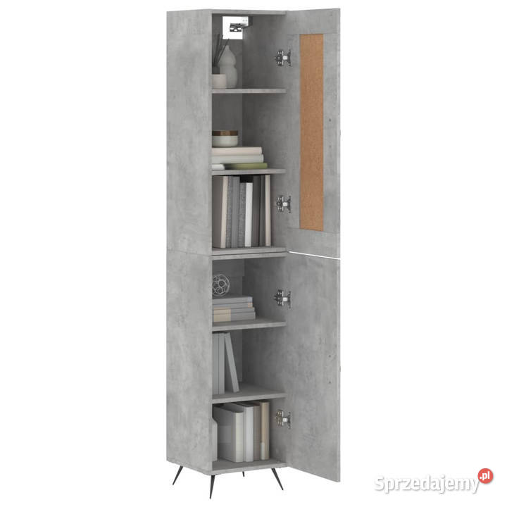 Wysoka szafka szarość betonu 345x34x180 mazowieckie Warszawa
