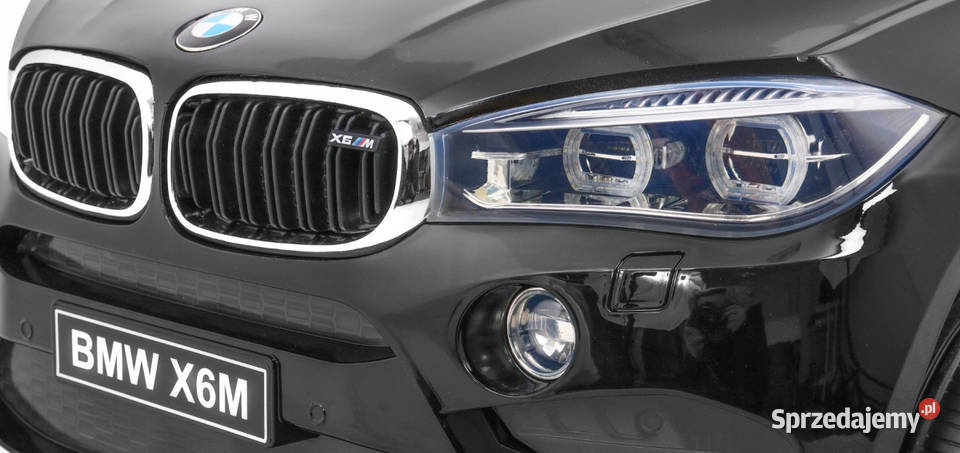 Auto na akumulator BMW X6M czarne EVA 2x45W Pojazdy elektryczne i spalinowe mazowieckie Warszawa