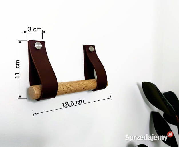 wieszak na papier toaletowy ze skóry łódzkie Łódź
