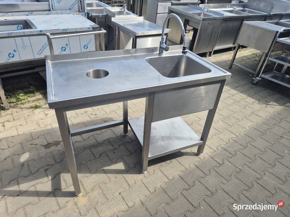 ZLEW GASTRONOMICZNY 1 KOMOROWY Z OTWOREM NA