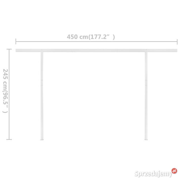 Ręcznie zwijana markiza ze słupkami 4x3 m mazowieckie