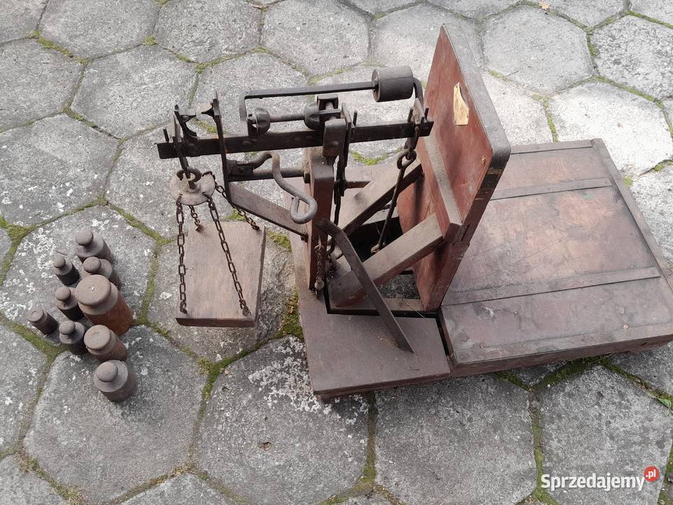Stara waga dziesiętna towarowa sprawna zestaw Dąbrowa Górnicza sprzedam