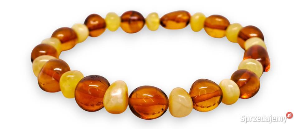 Bransoletka BURSZTYN bałtycki barok mleko